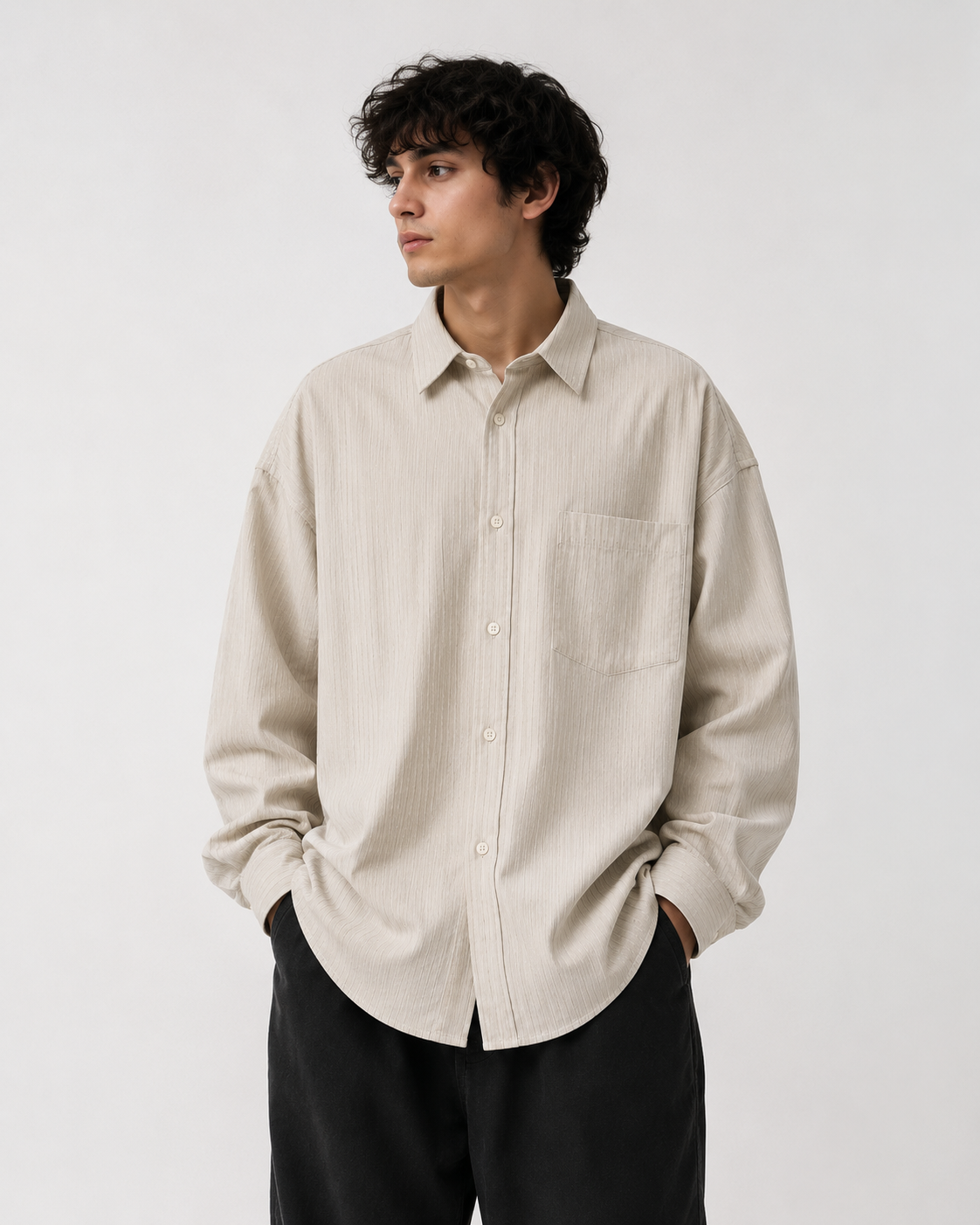 Oversized drop shoulders